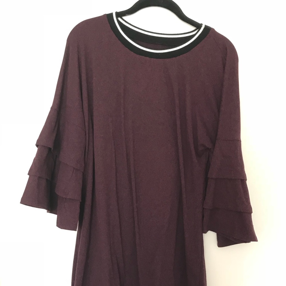 BELL SLEEVED SHIRT DRESS